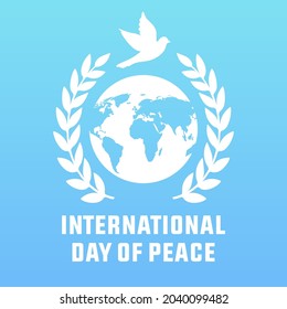 - International, peace, day, world, unity, holiday, peace together, peace day poster, dove, hope, bird, celebration, charity, culture, white, free, freedom, earth, environment, happy, blue, ecological