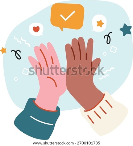 International people doing a High five 
