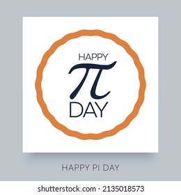 International Pi Day 14 March. Irrational Number 3,14 Pi Sign. Happy Pi Day Concept Design.