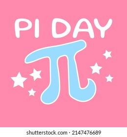 International Pi day in blue is suitable for backgrounds, posters, websites, templates and others