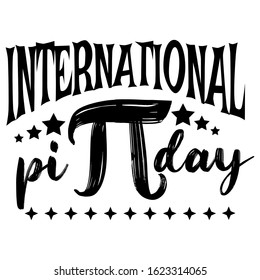 International Pi Day flat design vector illustration on white background