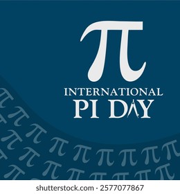 International Pi Day. Happy international pi day march 14 template design vector