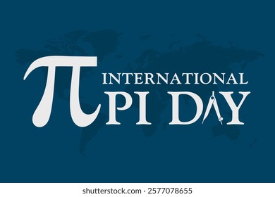 International Pi Day! Mathematical constant number. Vector illustration.