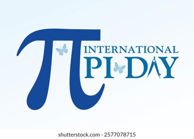 International Pi Day! Mathematical constant number. Vector illustration.