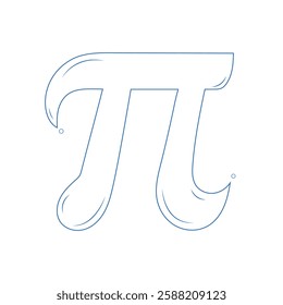 International Pi day, mathematical constant, blue color Pi sign, symbol vector design
