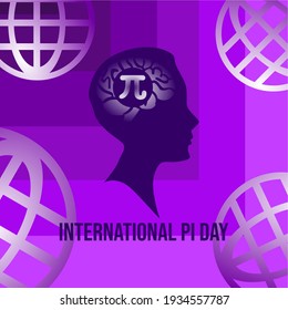 International PI day - International Day of Mathematics vector illustration