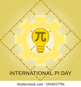 International PI day - International Day of Mathematics vector illustration