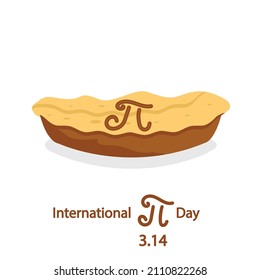 International Pi Day Pie, Vector Art Illustration.