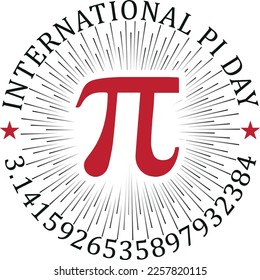 International pi day t-shirt design and template design vector