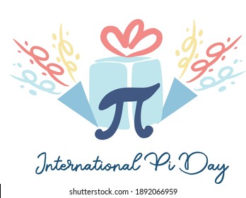 International Pi Day . Vector . The feast of PI .