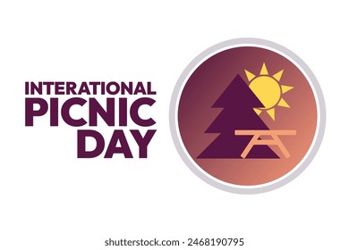 International picnic day design template.