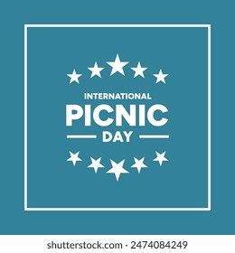 international picnic day with star and dark background.eps file