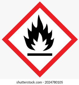 International pictogram for flammable chemicals.

