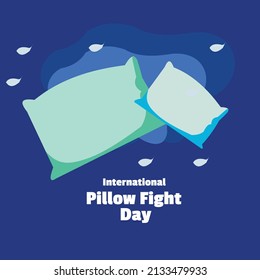 International Pillow War Day Vector