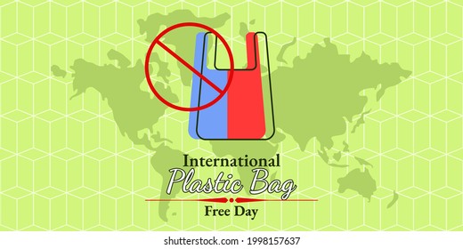 International Plastic Bag Free Day - vector illustration and design.