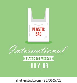 International plastic bag free day banner campaign