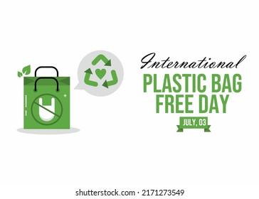 international plastic bag free day illustration