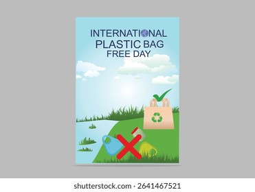 International Plastic bag Free Day celebration vector graphic design illustration for flyer poster banner and other.