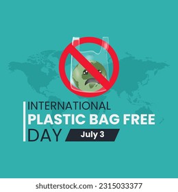 International plastic bag free design vector illustration