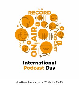 International podcast day poster design