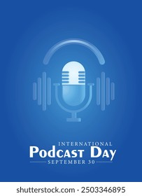 International Podcast Day September 30 vector poster