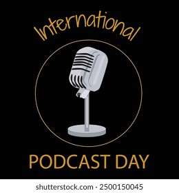 International Podcast Day Sign and Badge