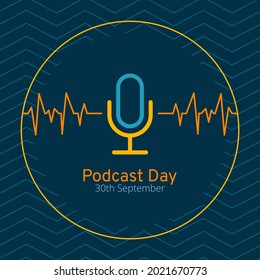 International Podcast Day vector illustration - Podcast day dedicates September 30th and is an international celebration of the power of podcasts