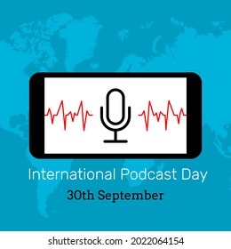 International Podcast Day vector illustration - Podcast day dedicates September 30th and is an international celebration of the power of podcasts