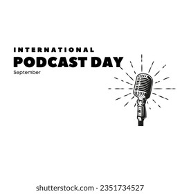 International Podcast Day with White Background