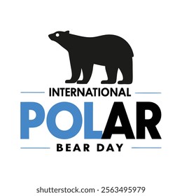 International Polar Bear Day Background Template design for Poster or Banner