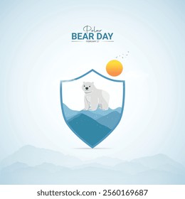 International Polar Bear Day creative design. Polar Bear Day social media poster vector.