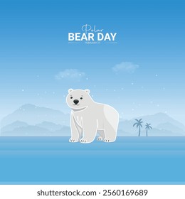 International Polar Bear Day creative design. Polar Bear Day social media poster vector.