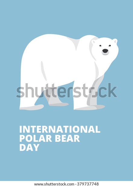 International Polar Bear Day Poster Walking Stock Vector (Royalty Free ...