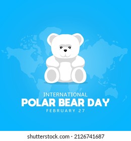 International Polar bear day vector illustration. Suitable for Poster, Banners, campaign and greeting card.