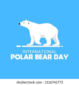 International Polar bear day vector illustration. Suitable for Poster, Banners, campaign and greeting card.