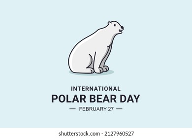 International Polar Bear Day. Vector Illustration. The illustration is suitable for banners, flyers, stickers, cards, etc.	