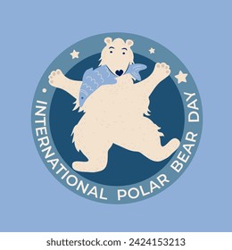 International Polar Bear Day vector. Polar Bear Day Poster or banner February 27
