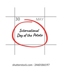 International Potato day, 30th May - calendar day.