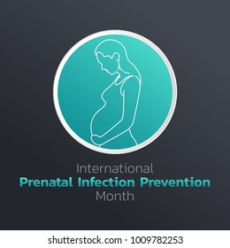 International Prenatal Infection Prevention Month logo icon design. Vector illustration.