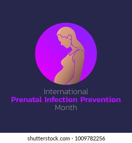 International Prenatal Infection Prevention Month logo icon design. Vector illustration.