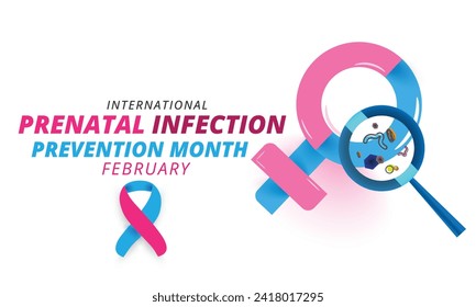 International Prenatal Infection Prevention Month. background, banner, card, poster, template. Vector illustration.