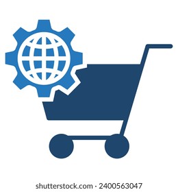 International Procurement Icon line vector illustration