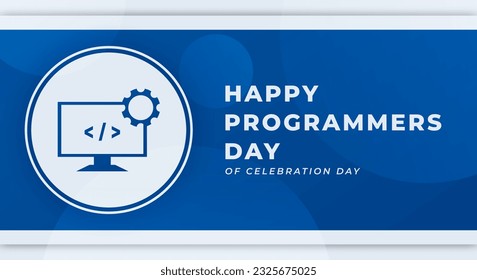 Ilustración de diseño vectorial del Día Internacional de los Programadores para fondo, afiche, cartel, publicidad, tarjeta de saludo