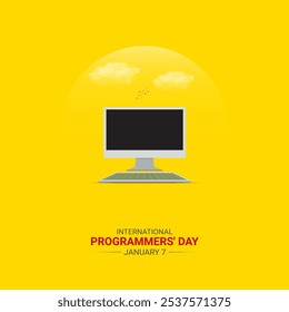 Dia Internacional dos Programadores. Programadores Dia Design criativo para banner, cartaz, ilustrações 3D.