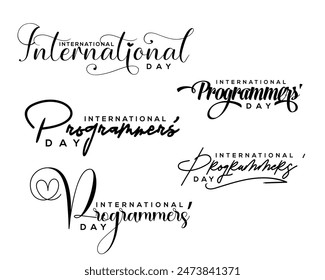 International Programmers' Day Handwritten Calligraphy Illustration