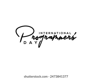 International Programmers' Day Handwritten Calligraphy Illustration