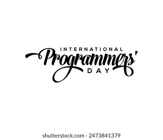 International Programmers' Day Handwritten Calligraphy Illustration
