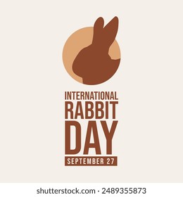 International Rabbit Day vector design template good for celebration for usage. Rabbit design. flat design. eps 10.