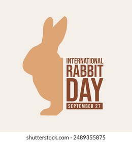 International Rabbit Day vector design template good for celebration for usage. Rabbit design. flat design. eps 10.