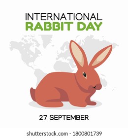 International Rabbit Day Vector Illustration